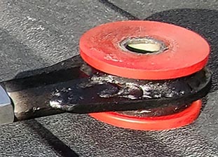 GM Chevy Express 3500 Track Panhard Bar Keyhole rib welded on