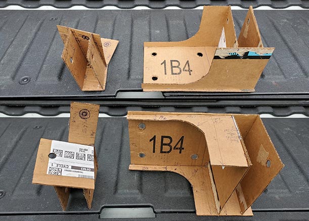 GM Chevy Express 3500 Track Panhard Bar Cardboard templets
