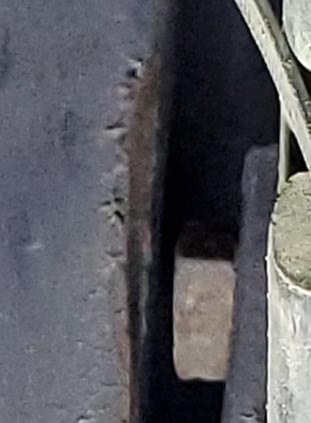 Chevy 3500 Express Leaf Spring Close Up Passenger Side Frame Wear