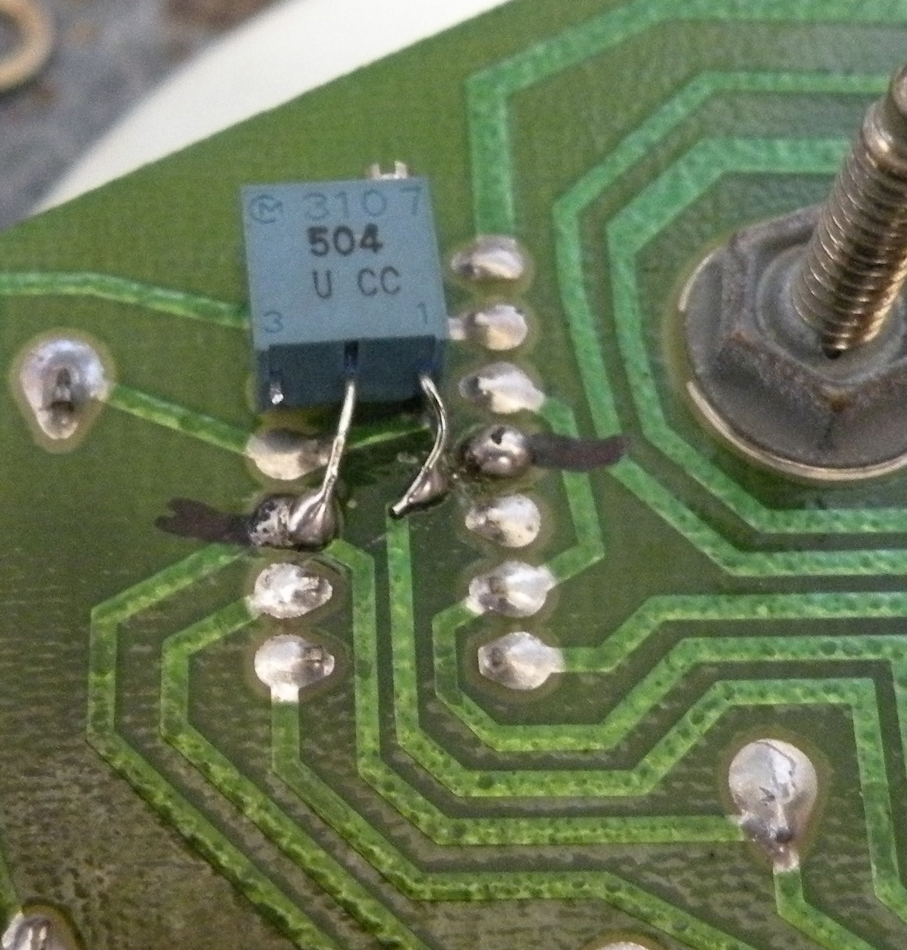 potentiometer placement