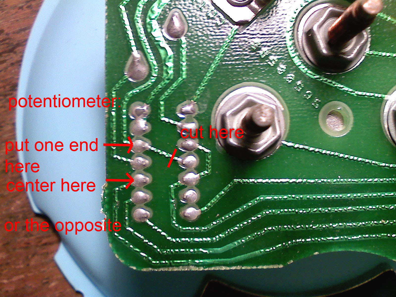 pin wiring and trace cutting