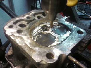 milling the extra weld out