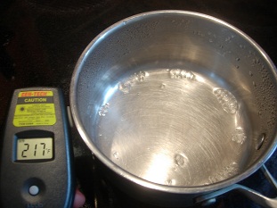 The Boiling Point of the water seemed normal.