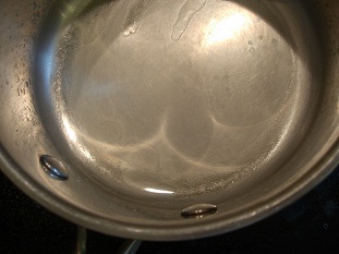Immerse your burner wire in the remaining water and stir it around.